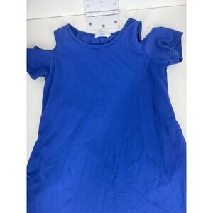 Youth Blue Cold Shoulder Dress Size 130 (7–8) | Minor Flaws